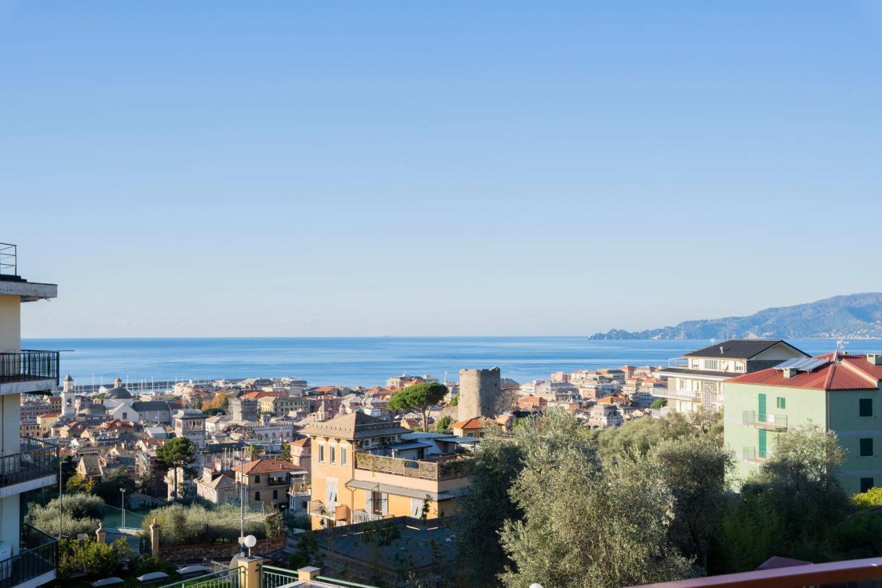Apartamento 093 - Casa Panorama, Vista Mare E Vista Portofino, 500 Metri Centro Di Chiavari, Posto Auto Gratis Incluso Exterior foto